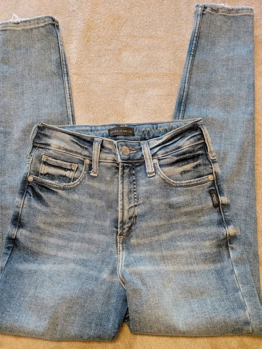 Silver Jeans Light Wash High-Rise Skinny Jeans